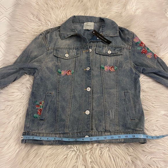 NWT | I.Madeline | Jean jacket-Floral embroidery - Picture 6 of 16